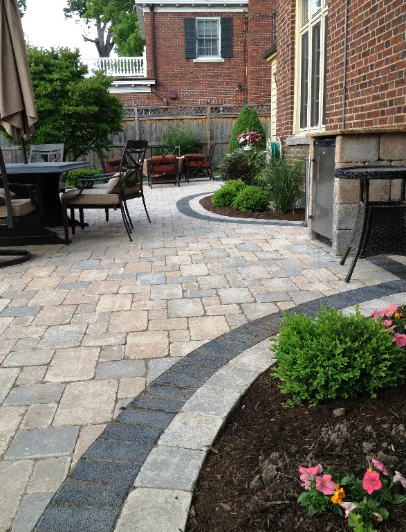 Beautiful hardscape patio by N A Cudeck Ltd